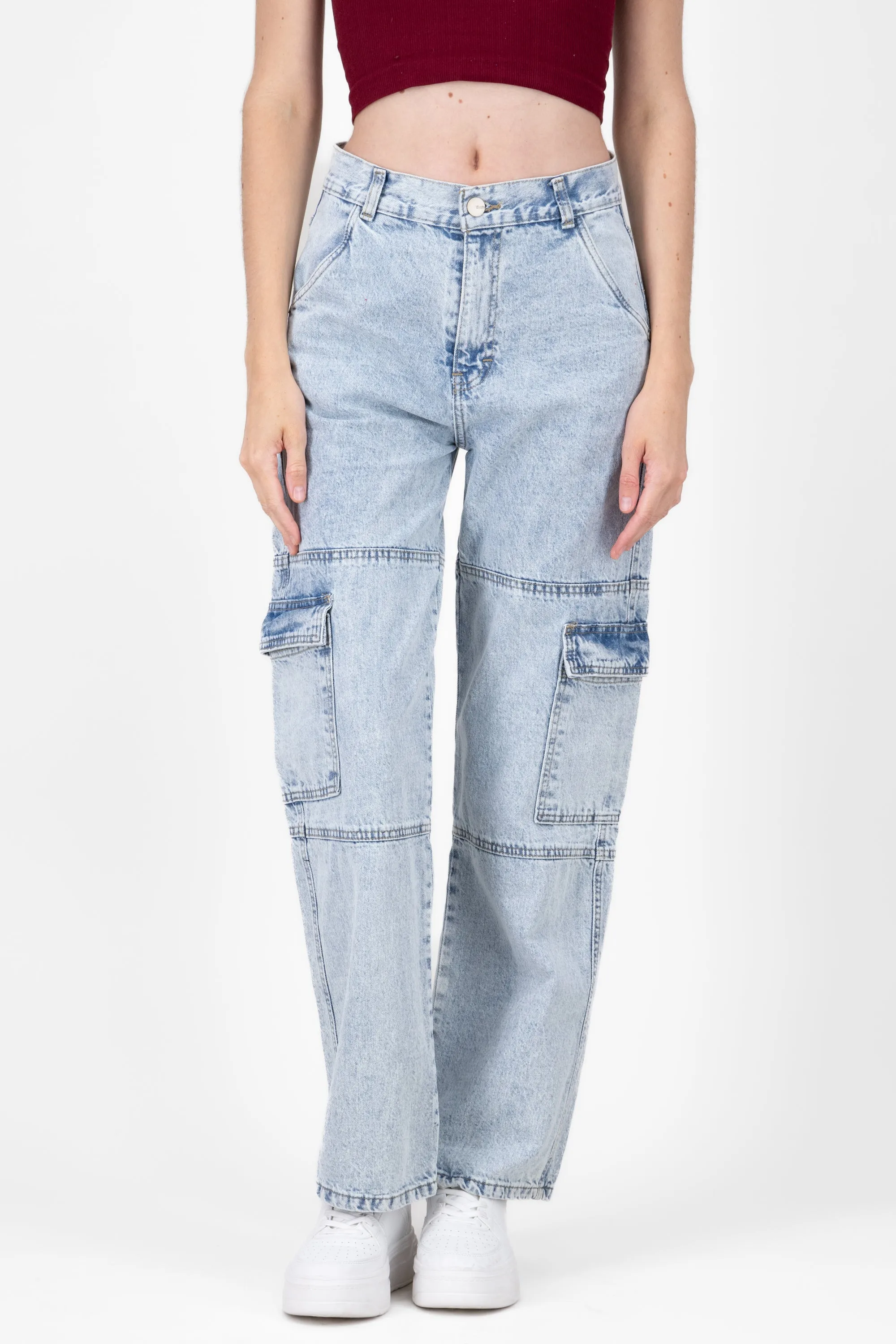 Jeans cargo carteras 2 bolsas cortes sold by Shasa product image thumbnail 2