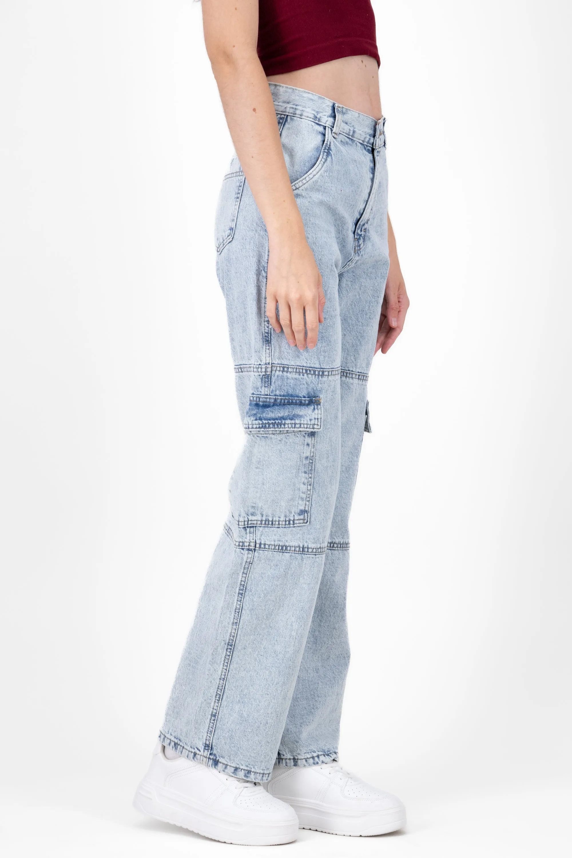 Jeans cargo carteras 2 bolsas cortes sold by Shasa product image thumbnail 3