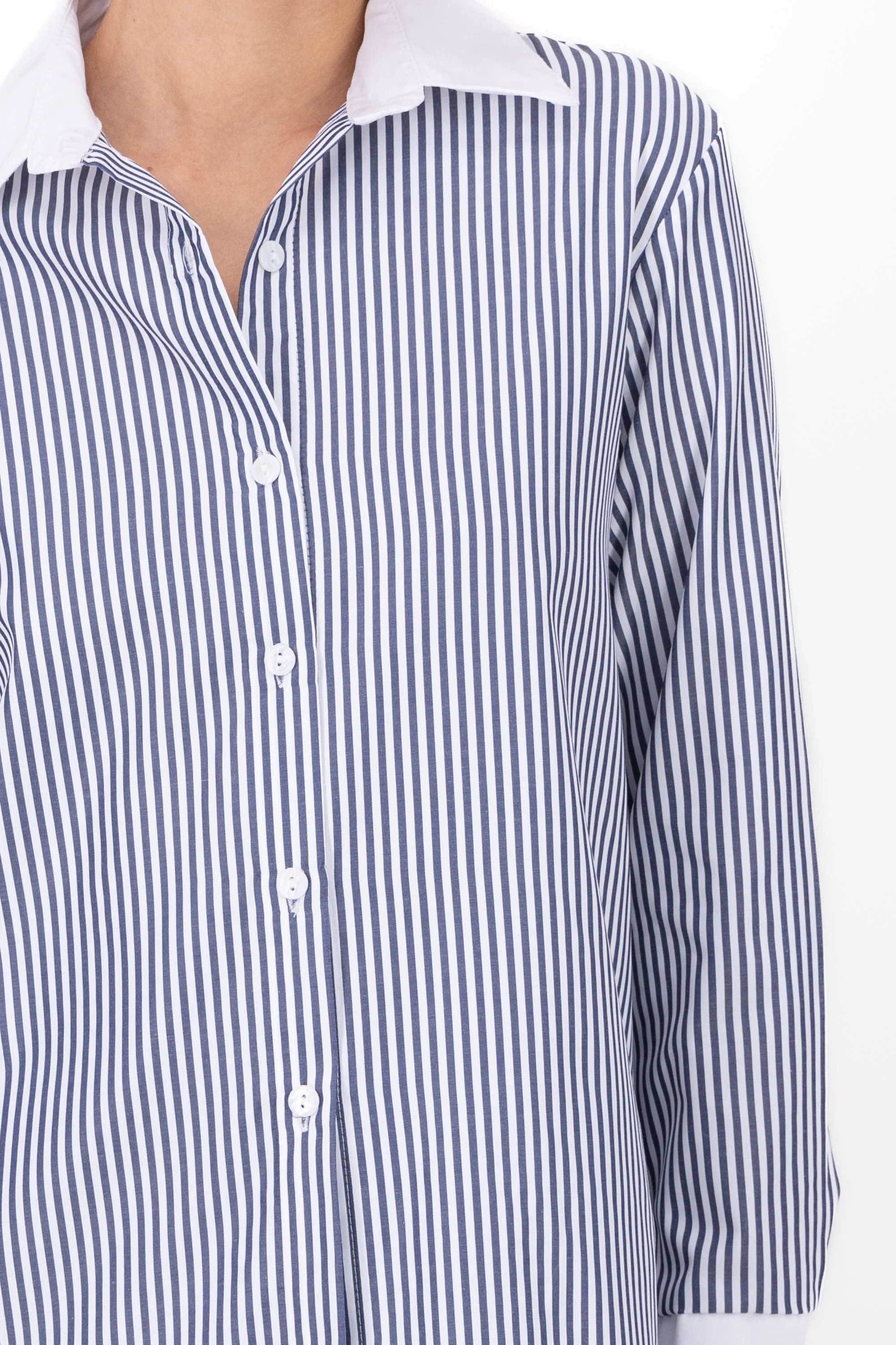 Camisa rayas contraste cuello y puños sold by Shasa product image thumbnail 5