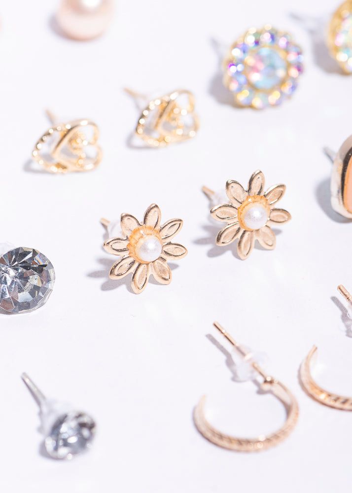 Set 12 Piezas Aretes Concha Mix sold by Shasa product image thumbnail 4