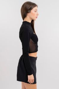 Top Bustier Mesh Cut Out sold by Shasa