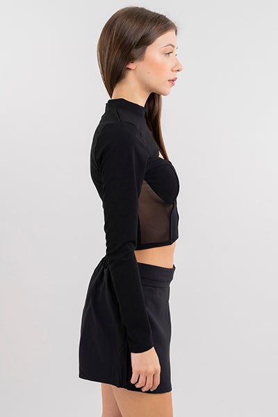 Top Bustier Mesh Cut Out sold by Shasa product image thumbnail 3