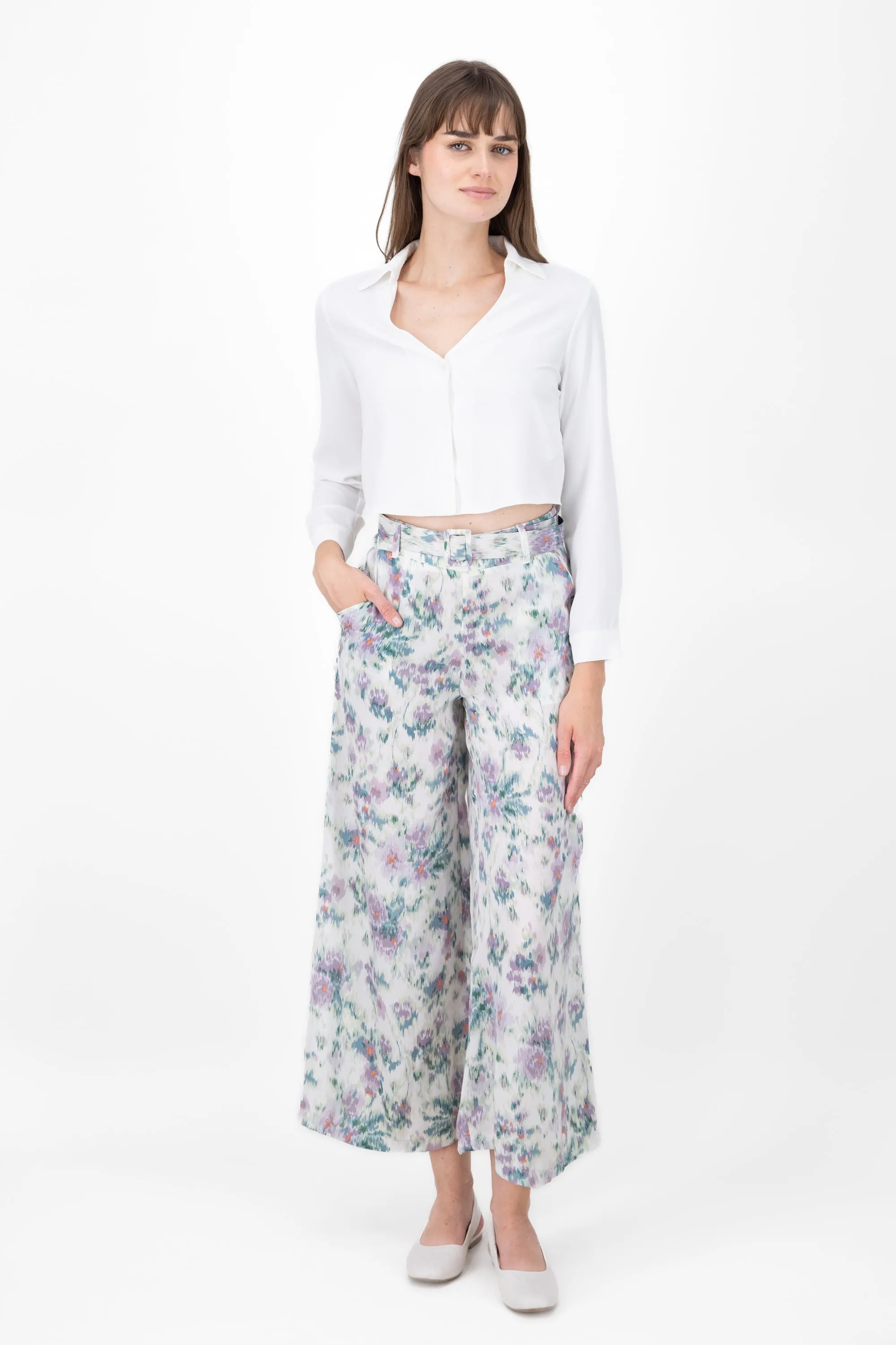 Pantalon satinado estampado floral Hypsters sold by Shasa