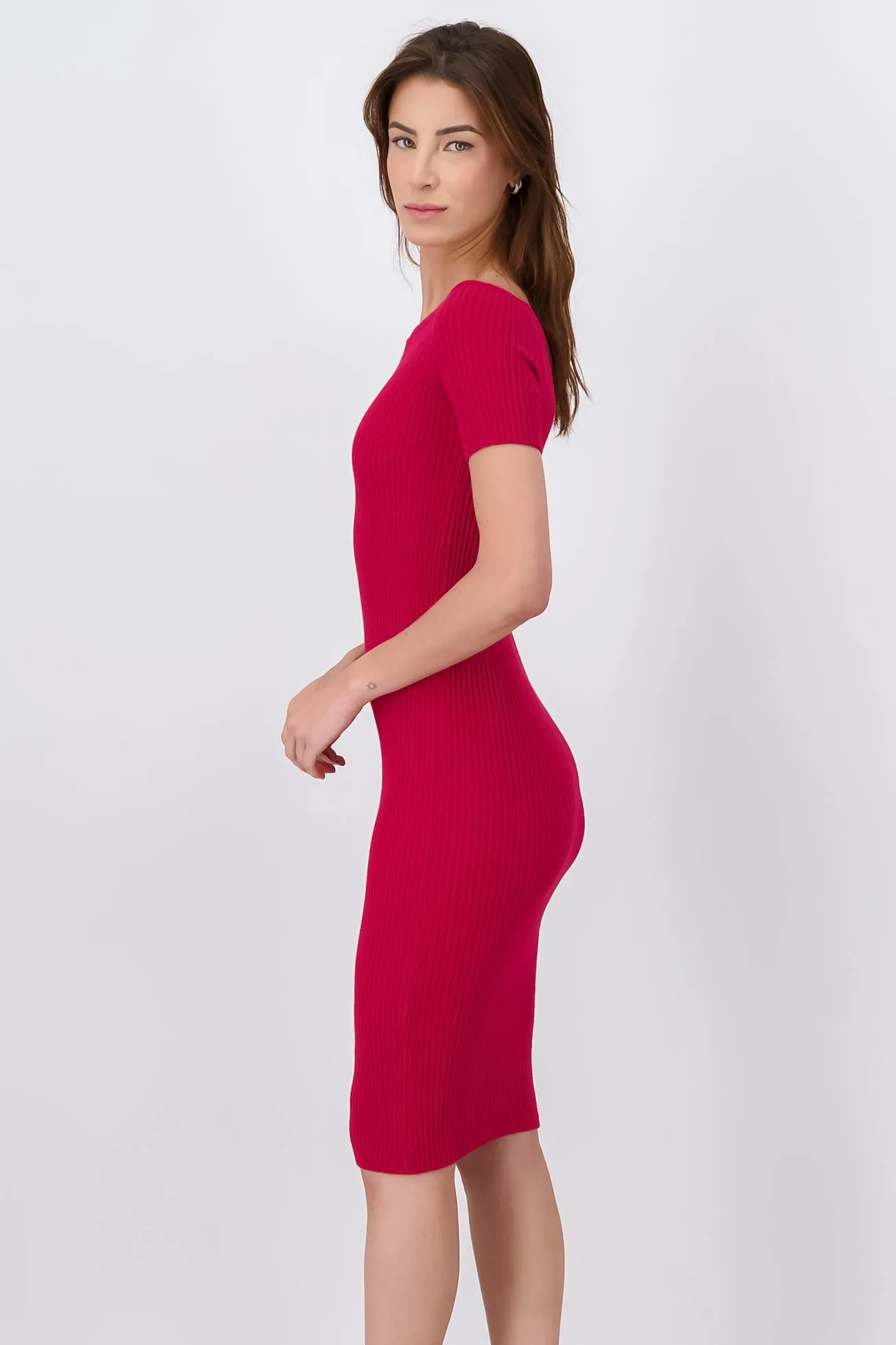 Vestido Tejido Midi Manga Corta sold by Shasa product image thumbnail 3