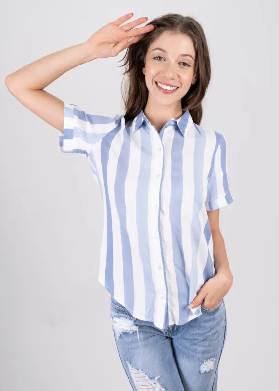 Camisa Manga Corta Rayada sold by Shasa