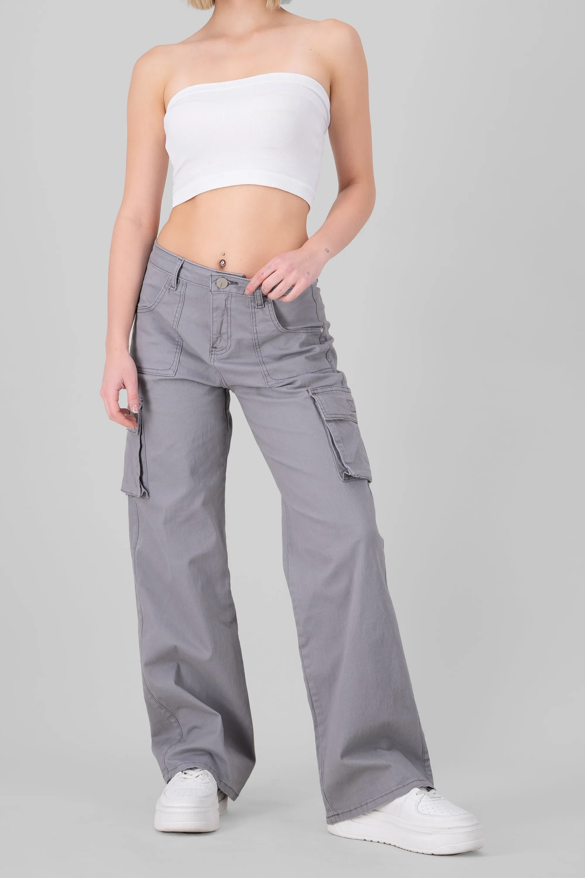 Jeans cargo wide leg lisos sold by Shasa product image thumbnail 2