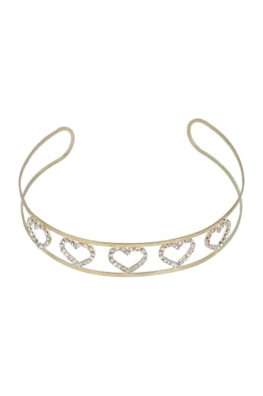 Choker Metal Corazones Brillos sold by Shasa