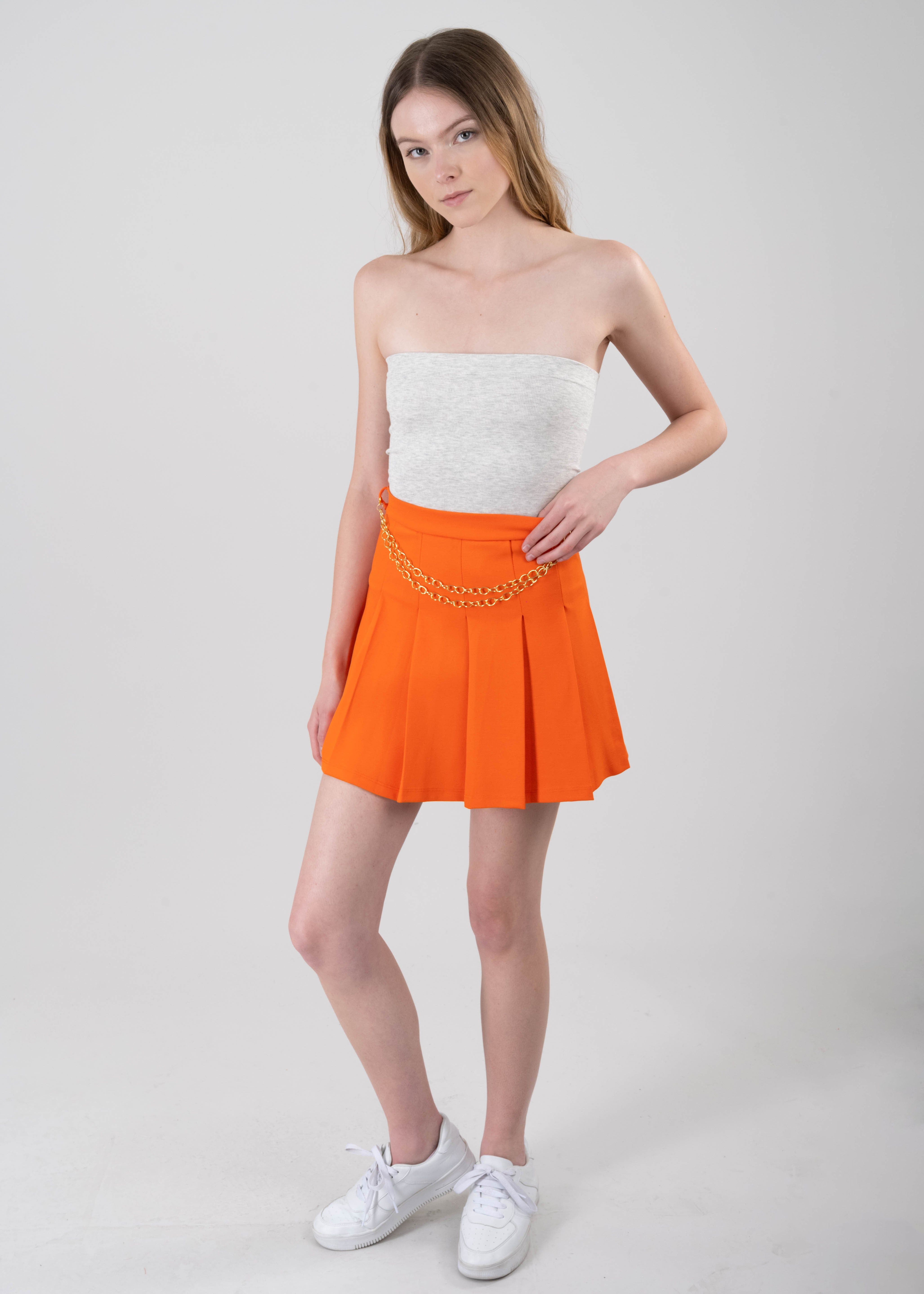 Falda Mini Plisada Cadena Ancha sold by Shasa