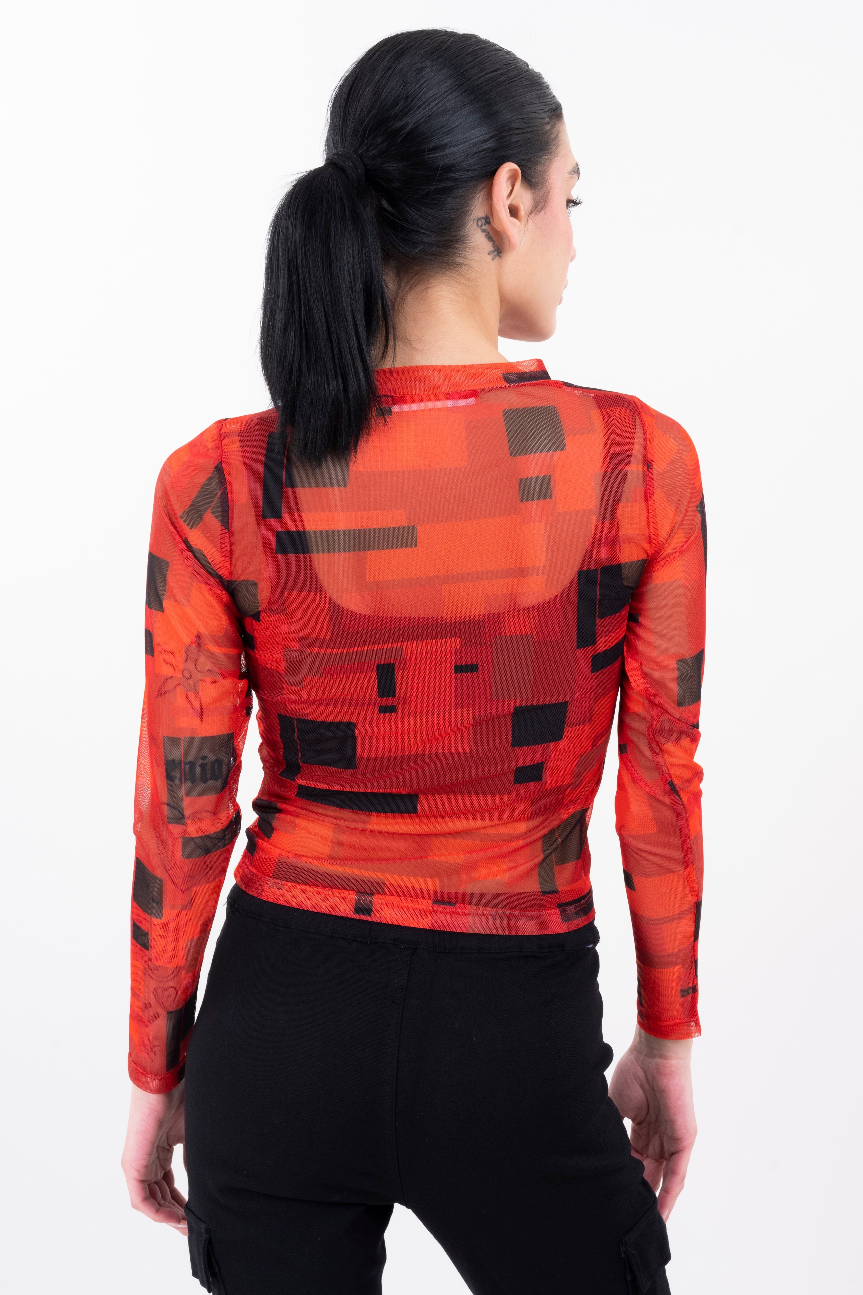 Top mesh manga larga estampado sold by Shasa product image thumbnail 4