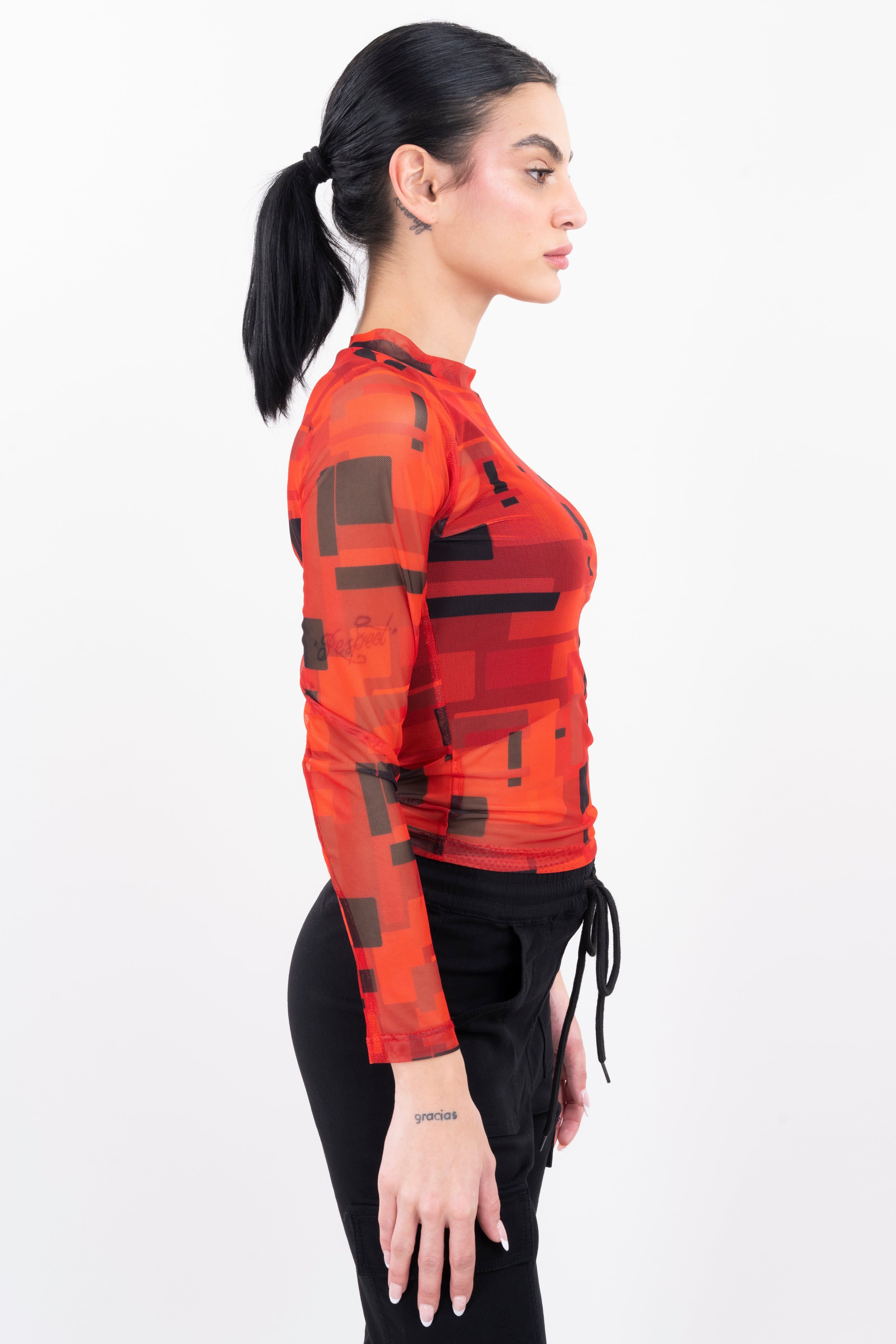 Top mesh manga larga estampado sold by Shasa product image thumbnail 3