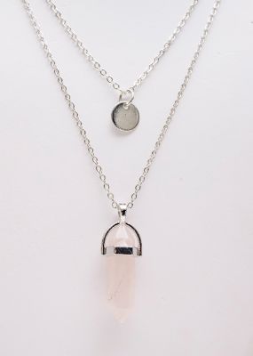 Collar 2 capas dije cuarzo sold by Shasa