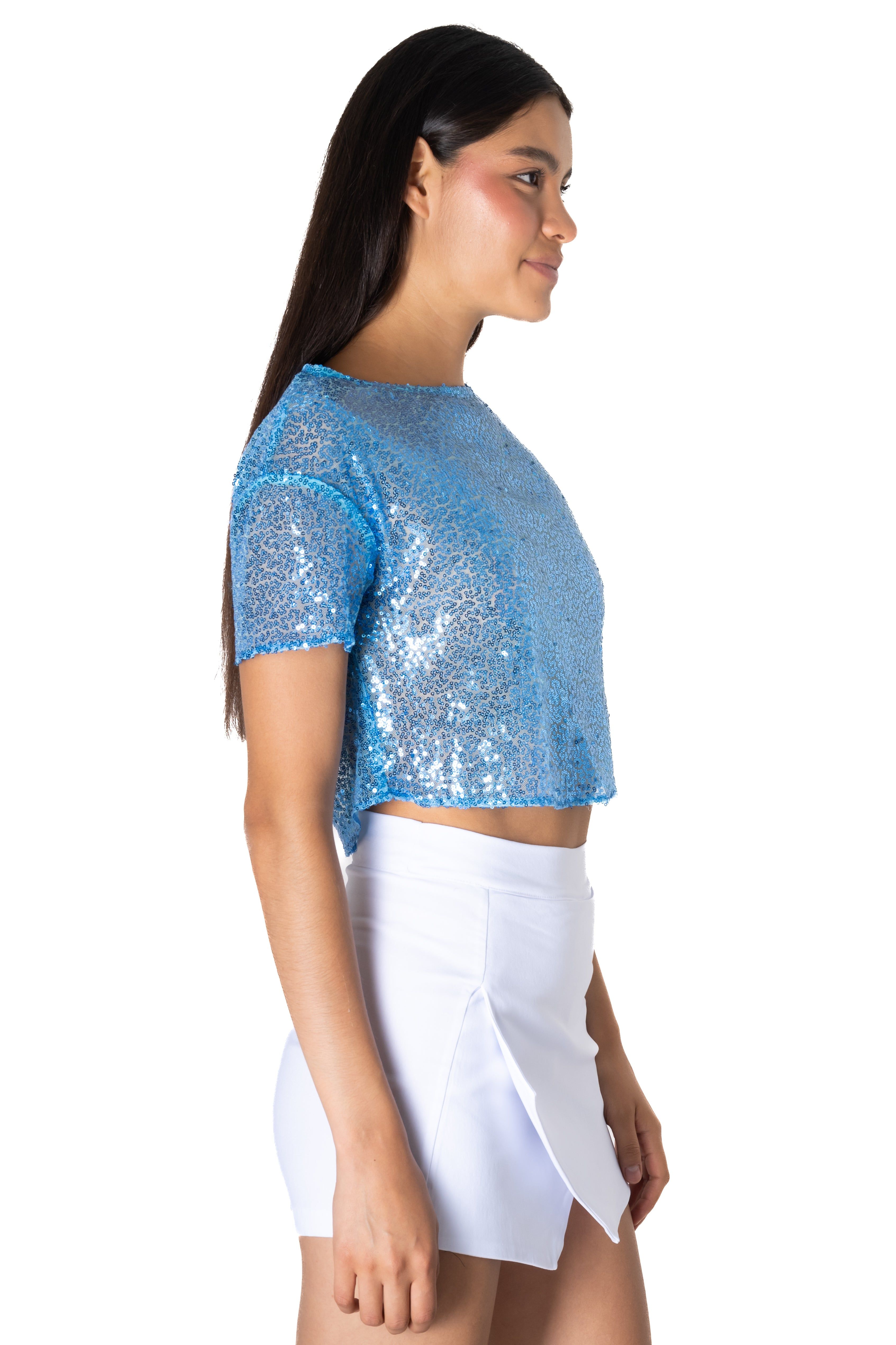 Top manga corta lentejuelas sold by Shasa product image thumbnail 3