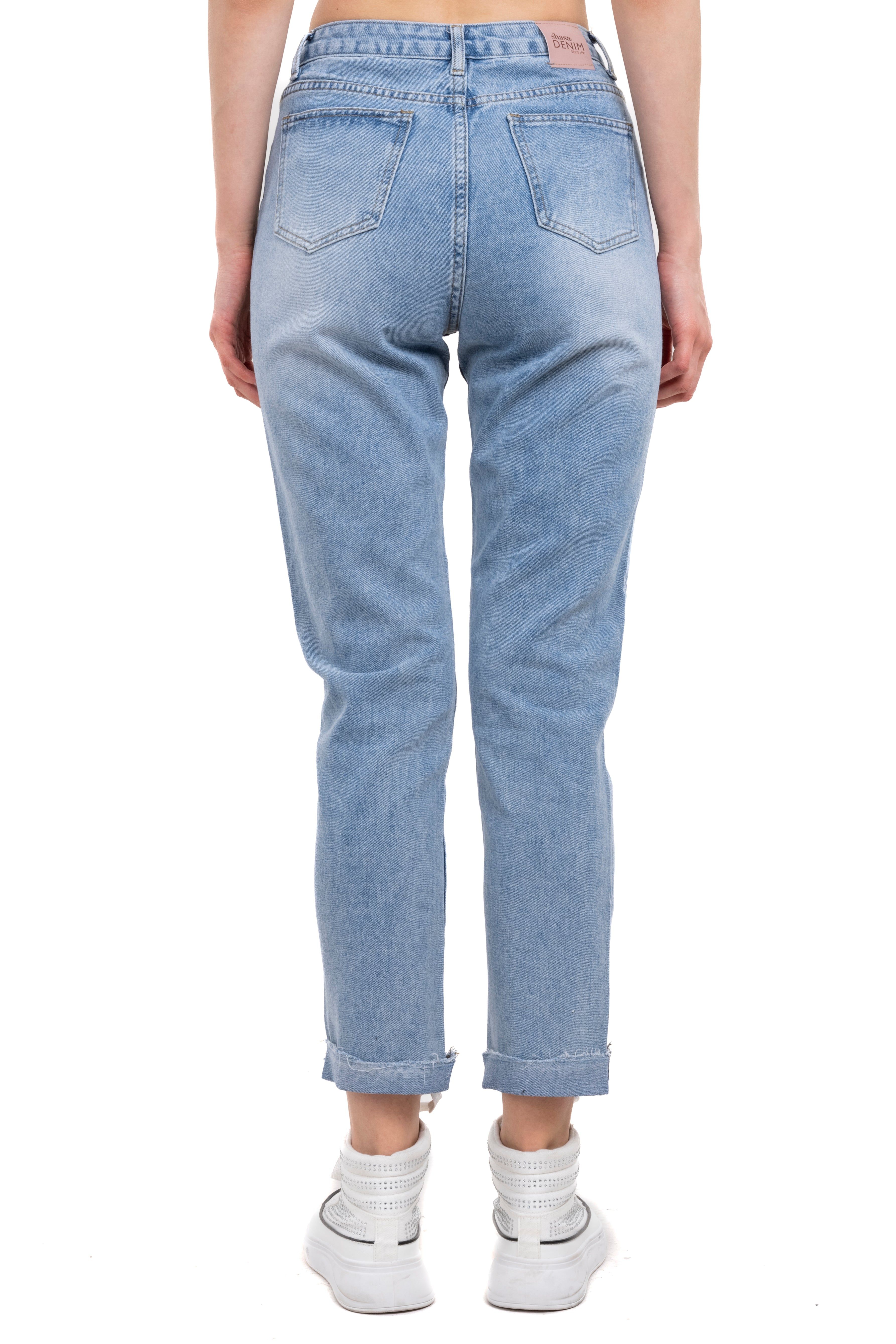 Mom jeans cintura alta bordado margaritas sold by Shasa product image thumbnail 4