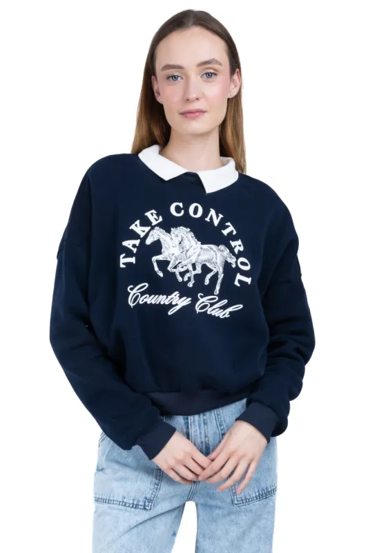 Sudadera cuello polo Take control sold by Shasa