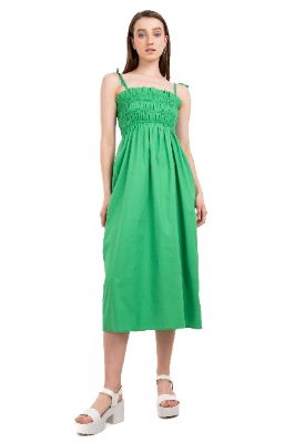 Vestido maxi fruncido sold by Shasa