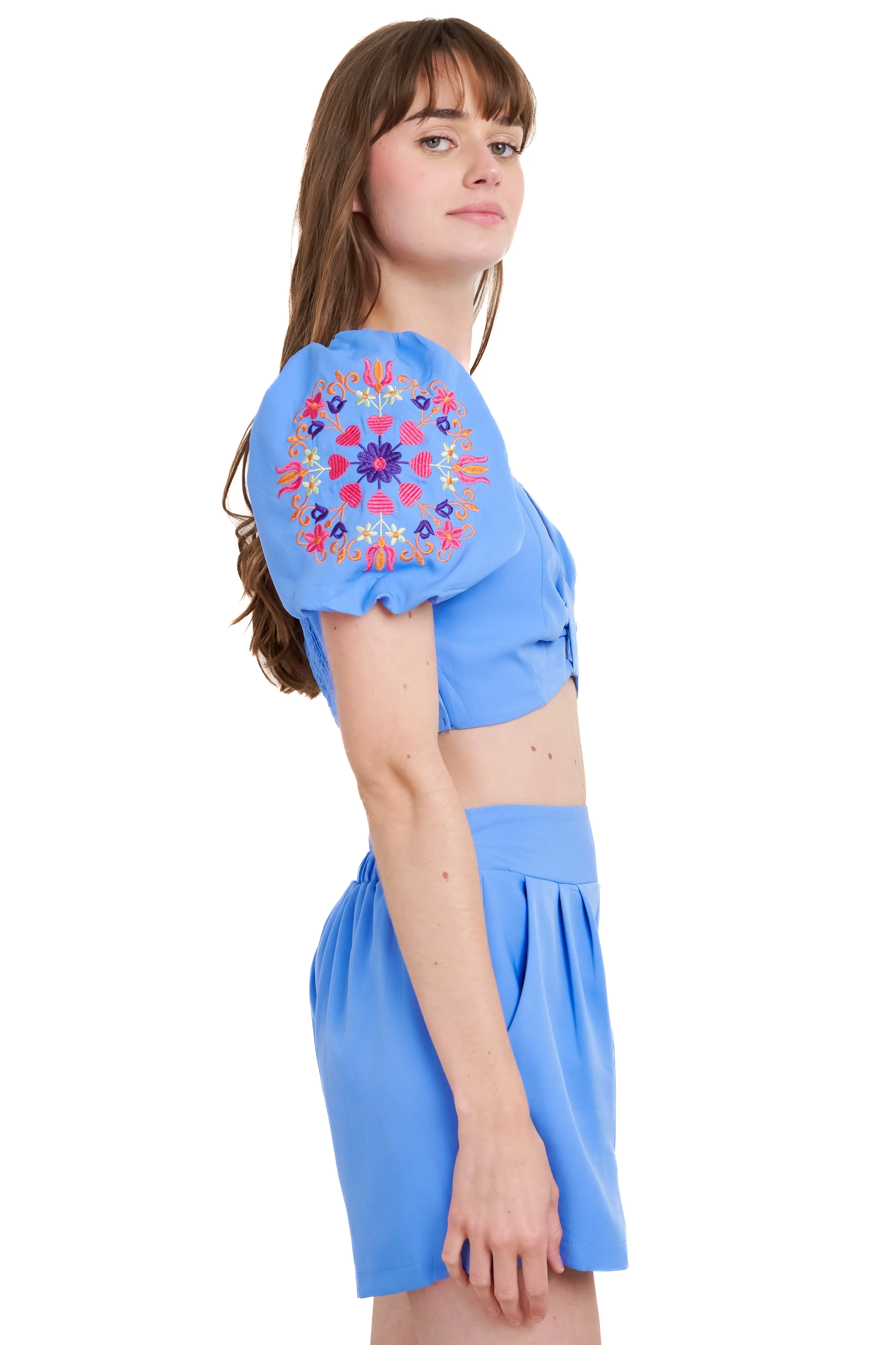 Top mangas abullonadas detalle bordado sold by Shasa product image thumbnail 3