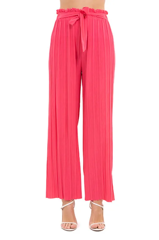 Pantalón amplio plisado moño sold by Shasa