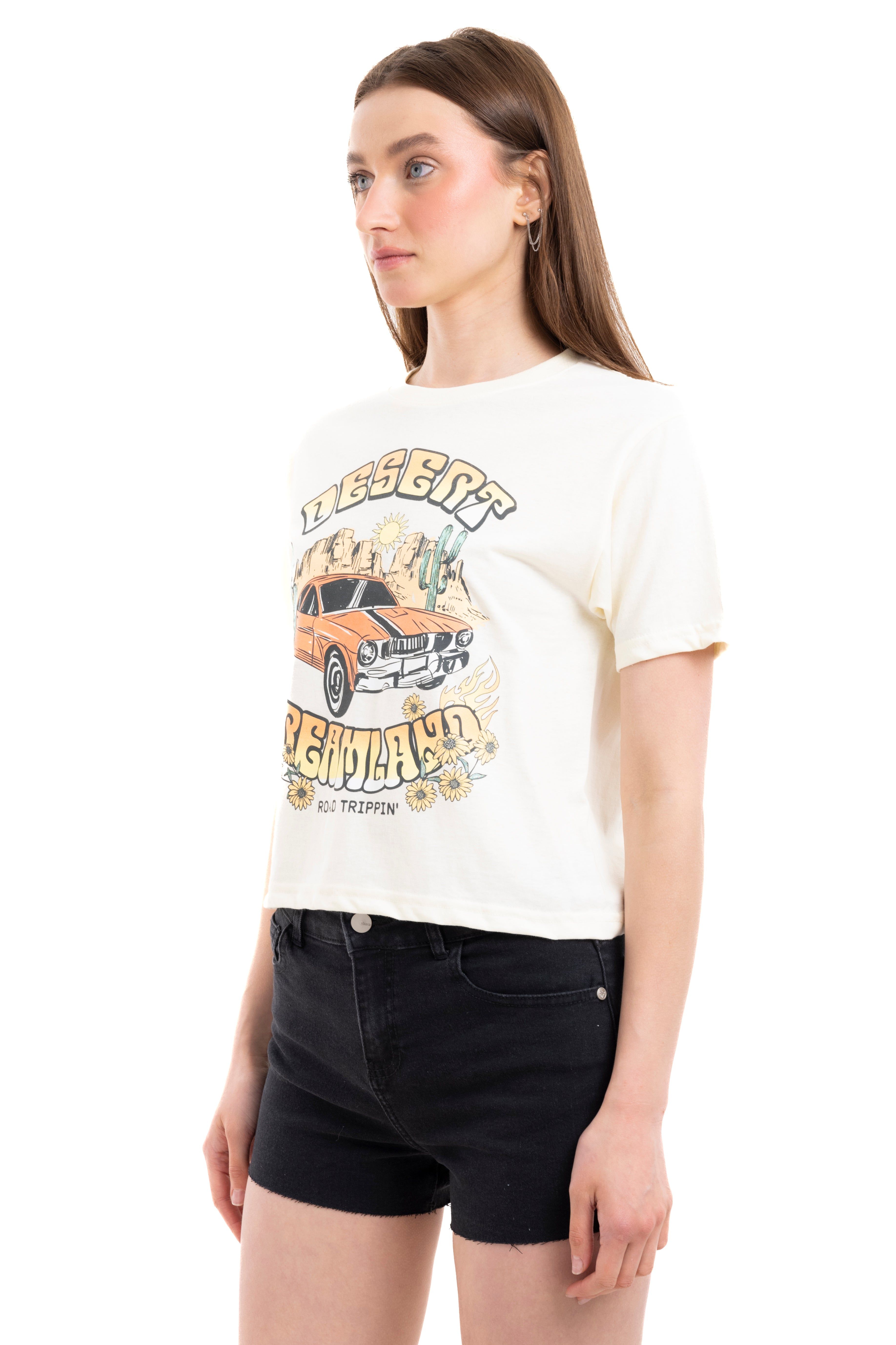 Playera manga corta estampado retro sold by Shasa product image thumbnail 3