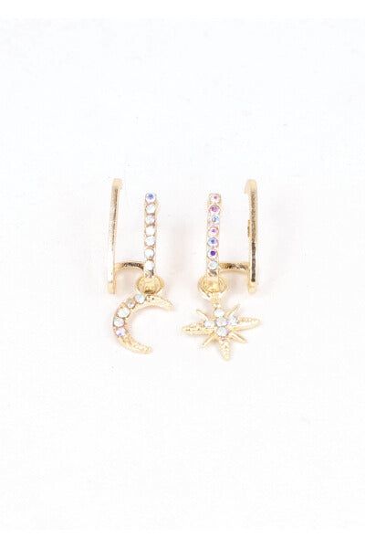 Aretes luna estrella sold by Shasa