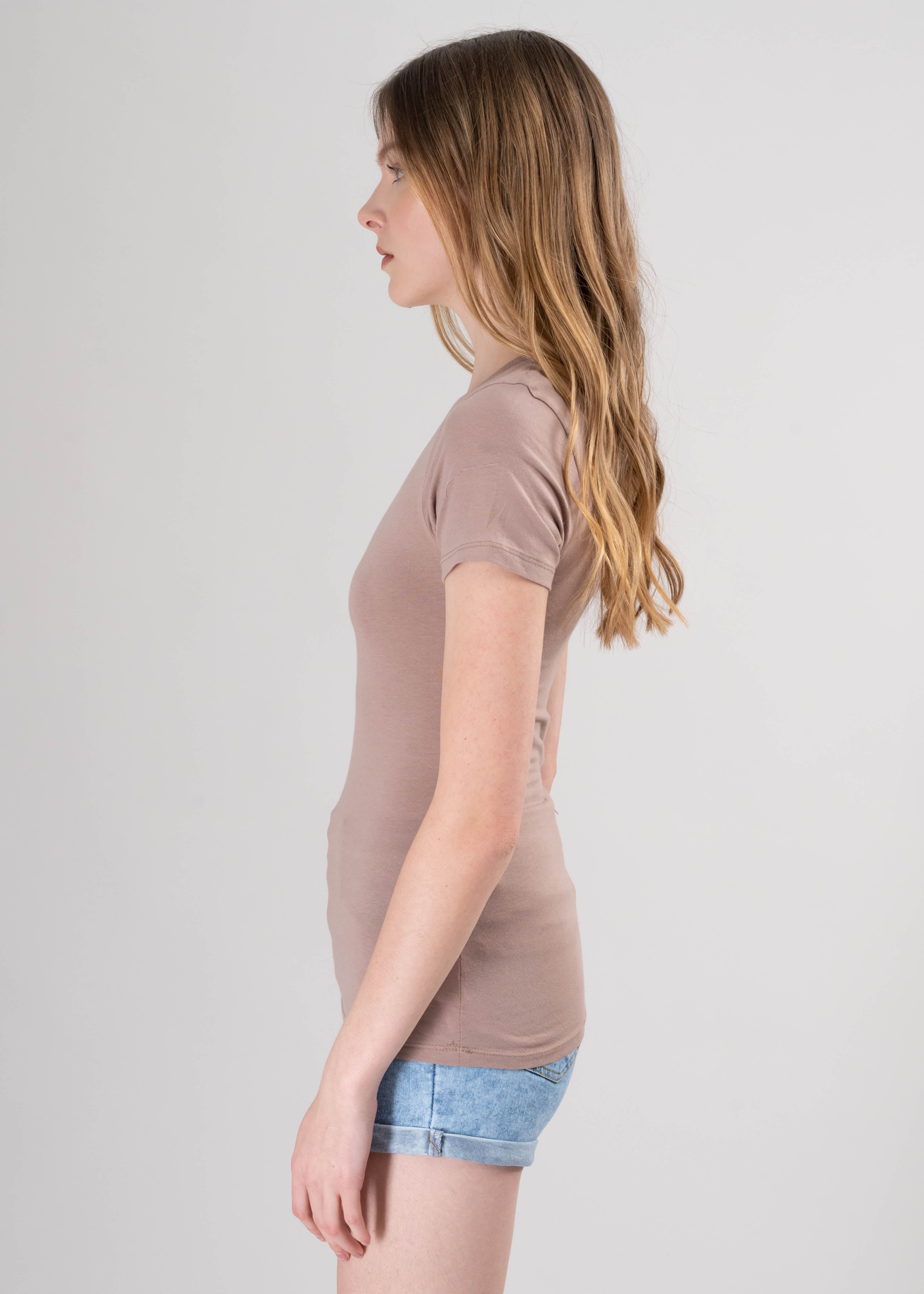 Playera manga corta escote v liso sold by Shasa product image thumbnail 3