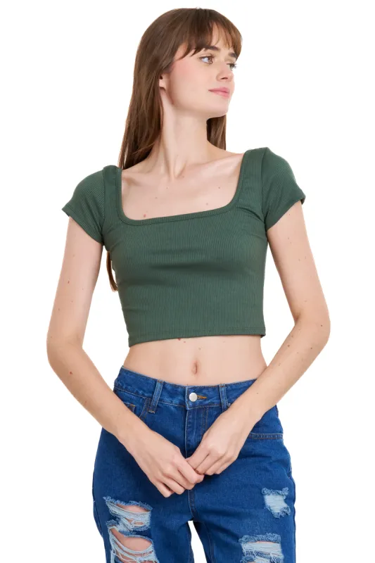 Top escote cuadrado acanalado sold by Shasa