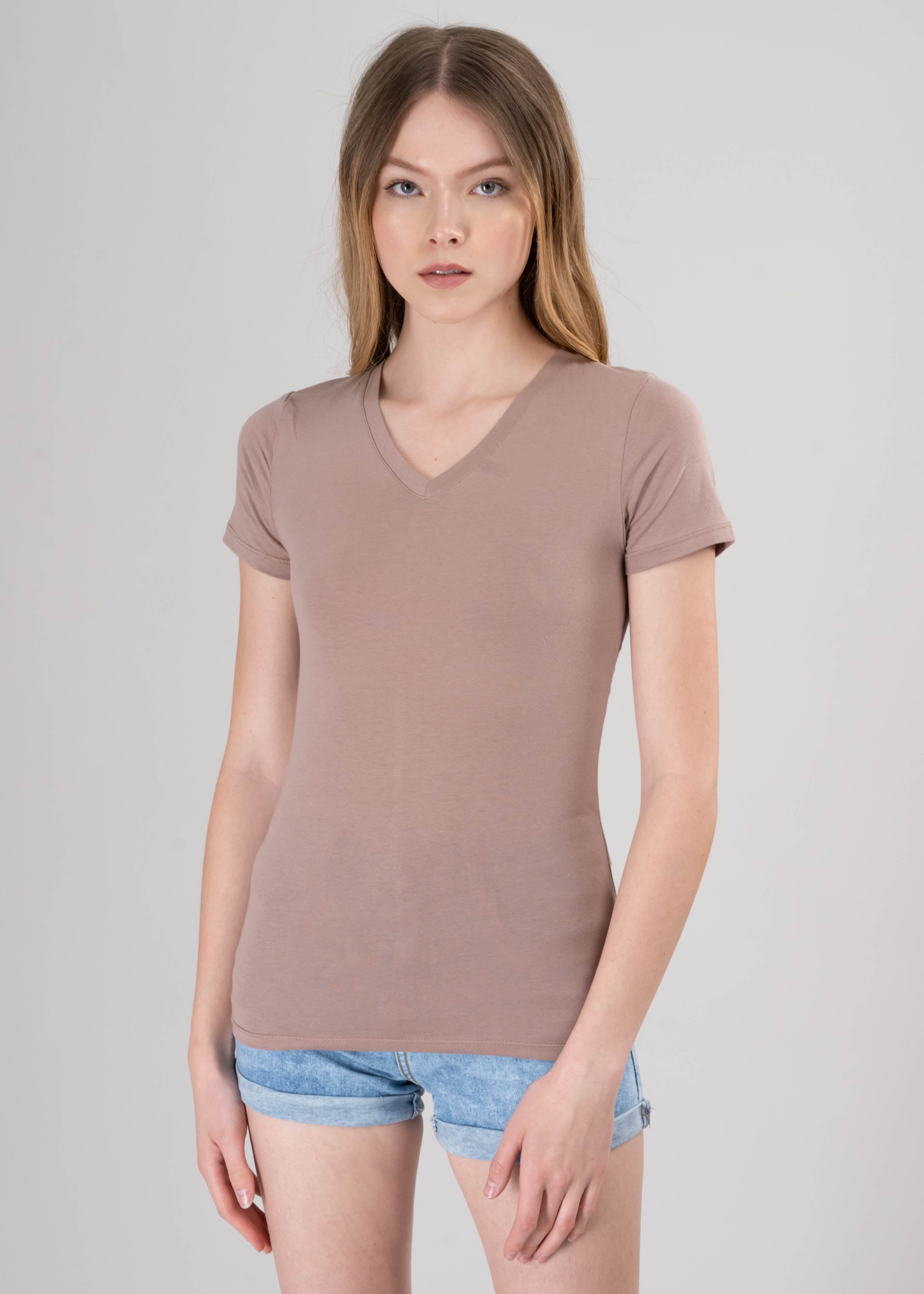 Playera manga corta escote v liso sold by Shasa product image thumbnail 2