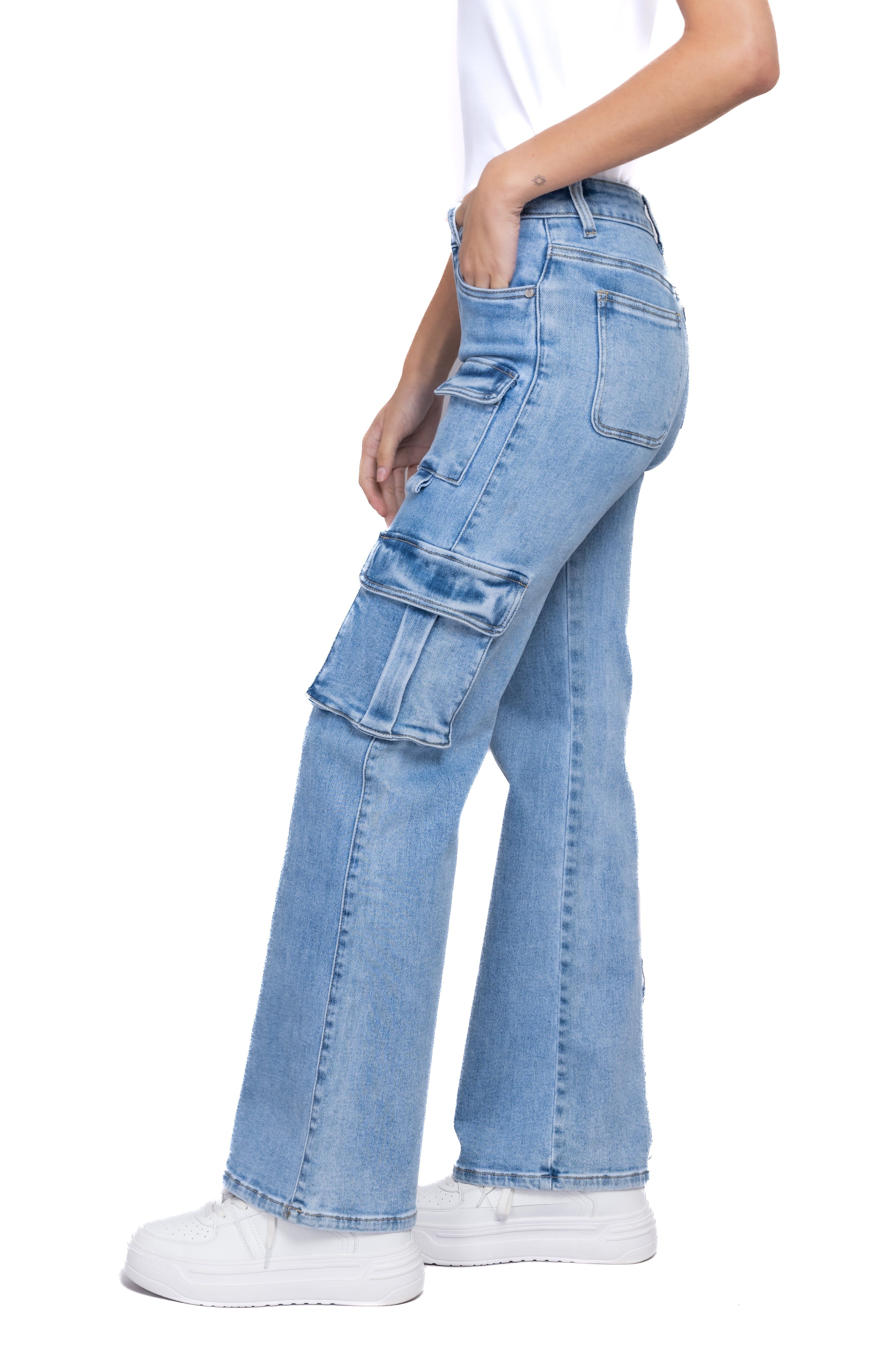 Jeans cargo wide leg multibolsas sold by Shasa product image thumbnail 3