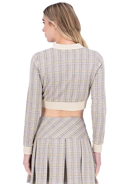 Top crop cuello polo cuadros sold by Shasa product image thumbnail 4