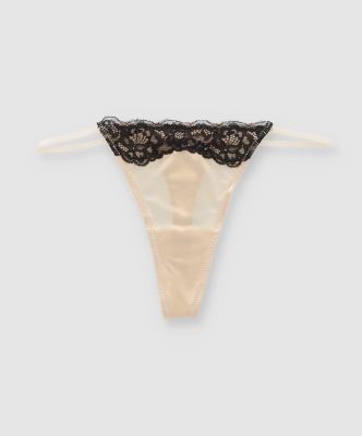 Tanga satin encaje bies sold by Shasa