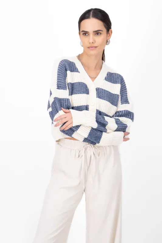 Cardigan rayas tejido sold by Shasa