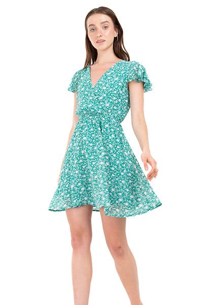 Vestido mini flores sold by Shasa