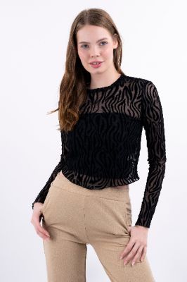 Top mesh animal print sold by Shasa