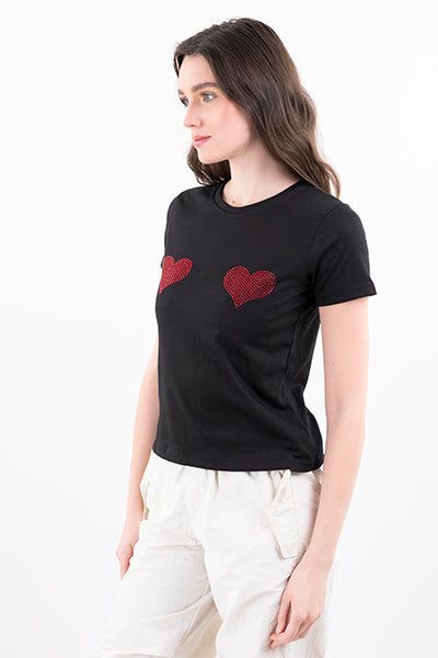 Playera corazones brillos sold by Shasa product image thumbnail 3