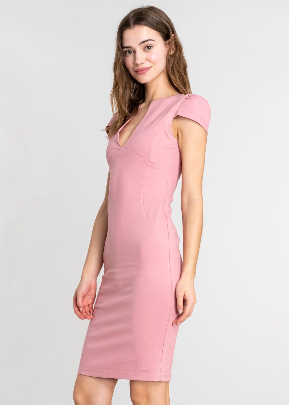 Vestido midi liso cuello v sold by Shasa product image thumbnail 2