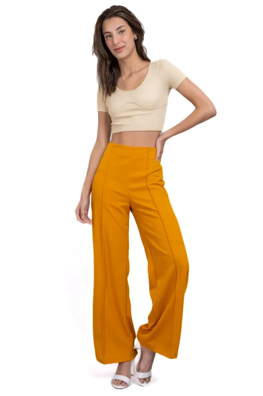 Pantalón Amplio Costura Frontal sold by Shasa