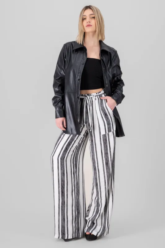 Pantalon rayas detalle moño sold by Shasa