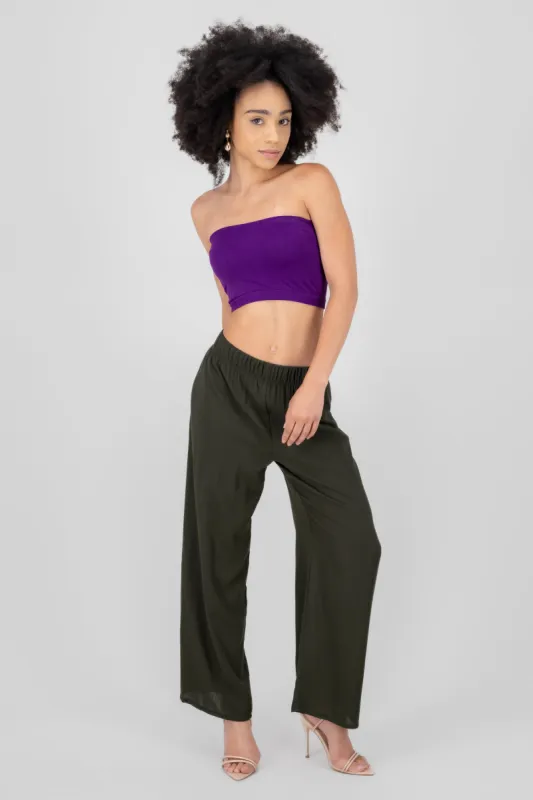 Pantalón Wide Leg Cintura Elástico sold by Shasa
