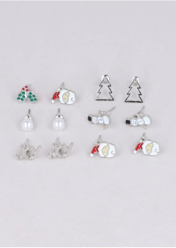 Set 6 Pares Aretes Navidad sold by Shasa