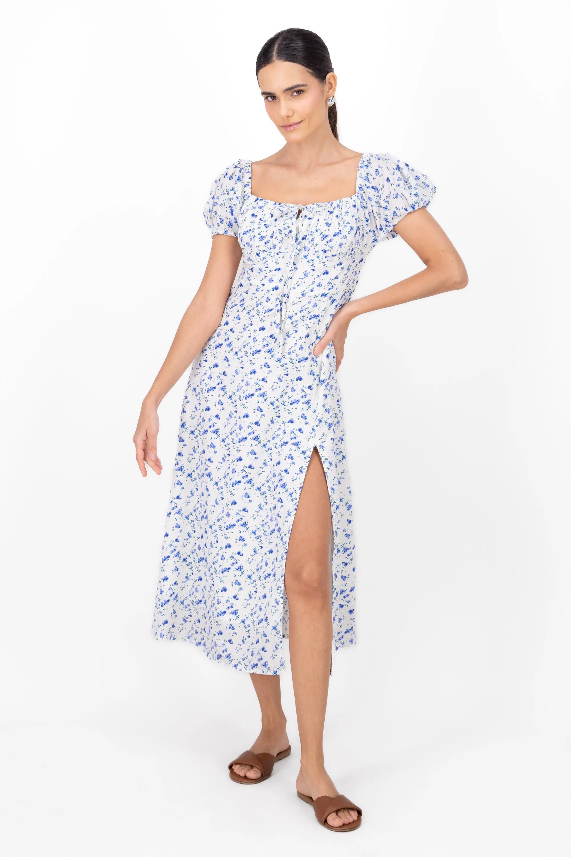 Vestido maxi print flores sold by Shasa product image thumbnail 2