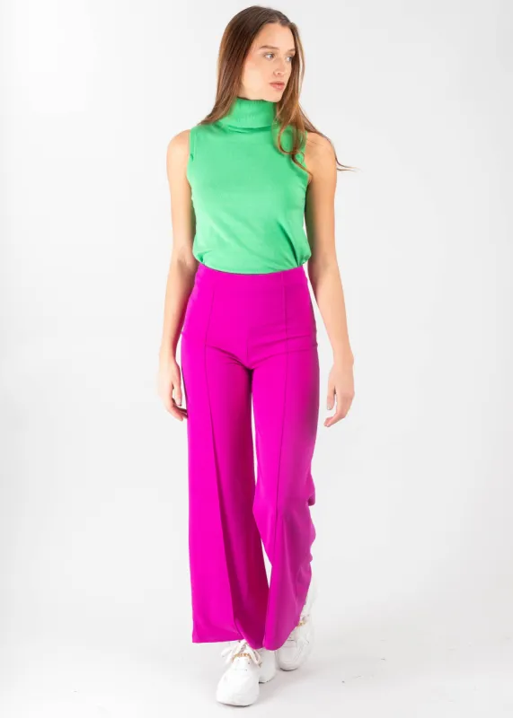 Pantalón Wide Leg Cintura Alta Costuras sold by Shasa