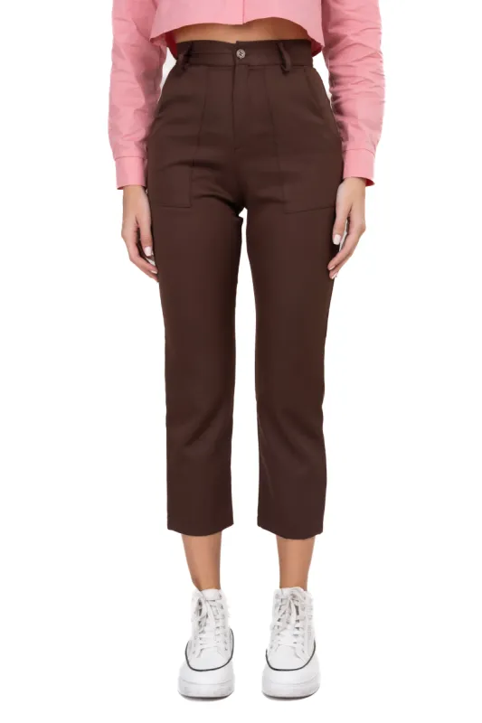 Pantalón Cintura Alta Capri Bolsas sold by Shasa