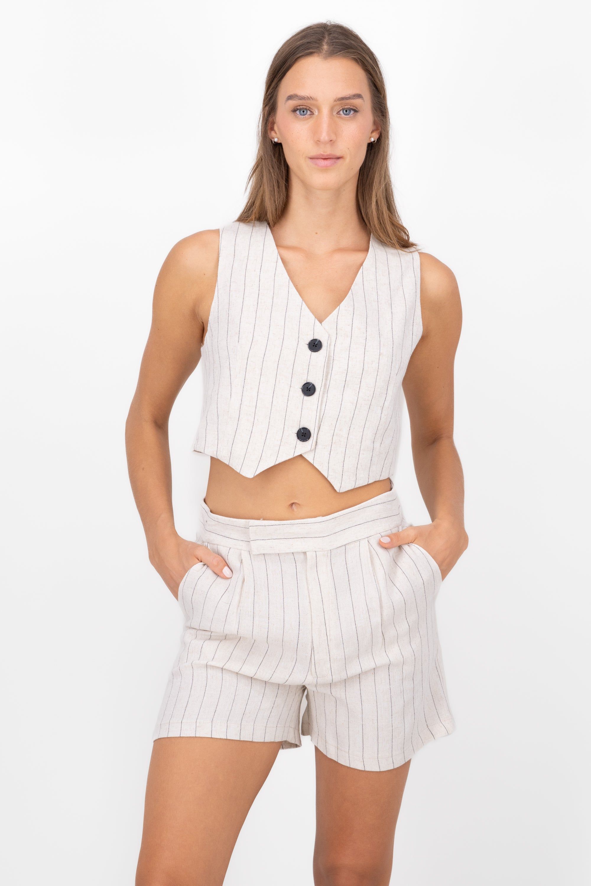 Chaleco lino rayas sold by Shasa product image thumbnail 2