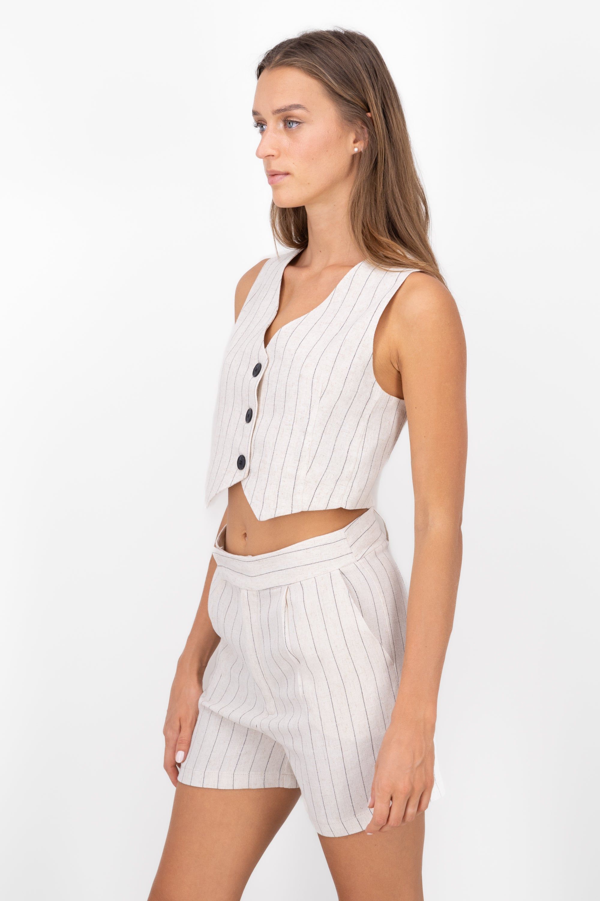 Chaleco lino rayas sold by Shasa product image thumbnail 3