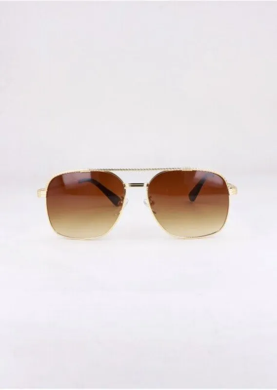 Lentes sol aviador metálicos sold by Shasa