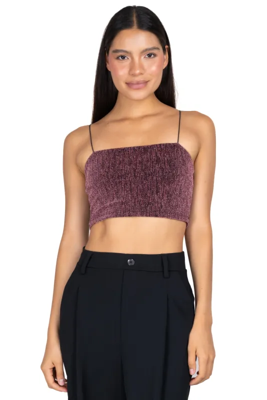 Top crop lurex tirantes sold by Shasa
