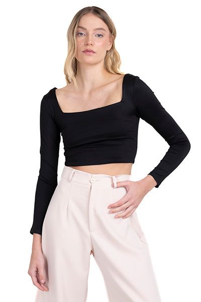 Top crop manga larga sold by Shasa