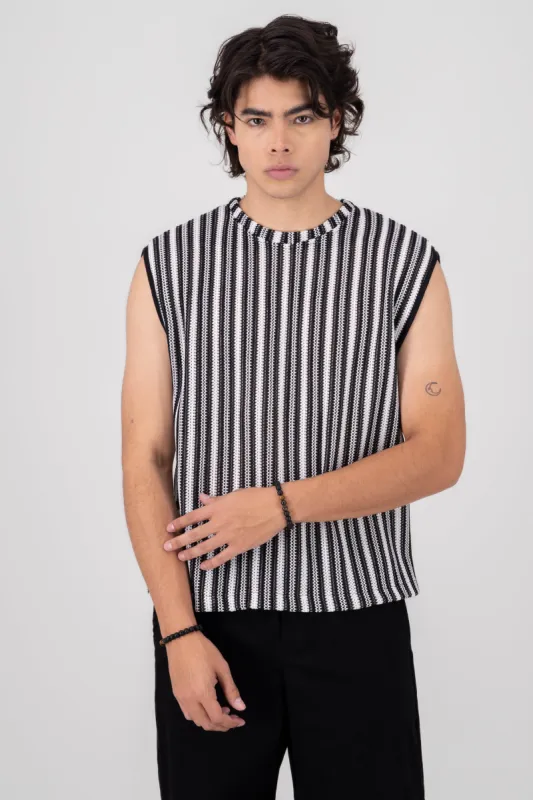 Tank top tejido rayas sold by Shasa