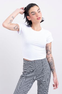 Top liso manga corta rib sold by Shasa
