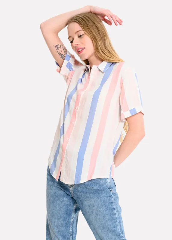 Camisa Manga Corta Rayada sold by Shasa