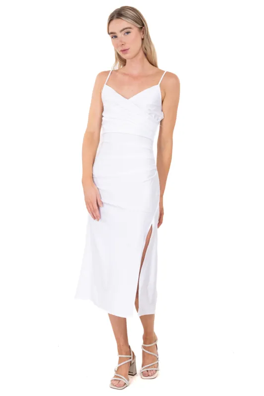 Vestido midi tirantes cruce escote sold by Shasa